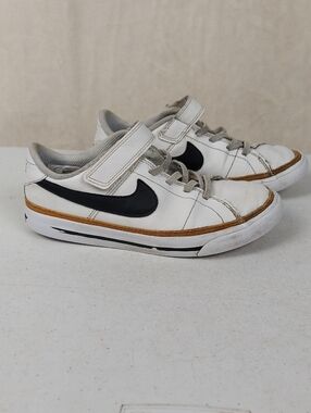 Nike Court Legacy Sneakers with Black Swoosh and Brown Trim Youth 2
